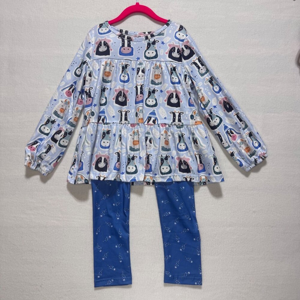 Girls Long Sleeves Shirt and Pants Size 6/6X Pete&Lucy New with Tags Boutique - Picture 1 of 7